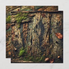 Afdrukbare Grungy Autumnal Mossy Wood Scrapbook Kaart