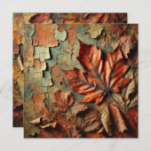 Afdrukbare Grungy Autumnal Peeling Paint Scrapbook Kaart (Voorkant / Achterkant)