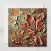 Afdrukbare Grungy Autumnal Peeling Paint Scrapbook Kaart (Voorkant)