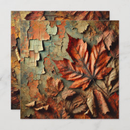 Afdrukbare Grungy Autumnal Peeling Paint Scrapbook Kaart