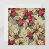 Afdrukbare Grungy Tattered Poinsettia Scrapbook Kaart (Achterkant)