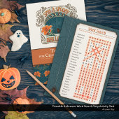 Afdrukbare Halloween Word Search Party-activiteit Feestdagenkaart
