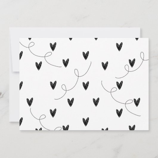 Afdrukbare Happy Hearts Day Valentijn Aankondiging (Achterkant)