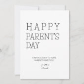 Afdrukbare Happy Parent's Day Kaart (Voorkant)