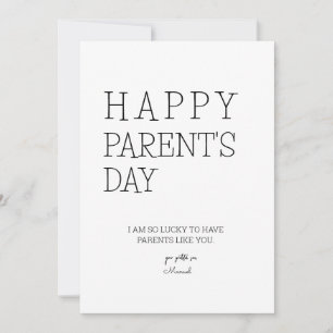 Afdrukbare Happy Parent's Day Kaart
