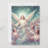 Afdrukbare Hemelse Hostie van Engelen Scrapbook Kaart (Voorkant)