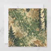 Afdrukbare Herfst Forest Distressed Ink Scrapbook Kaart (Achterkant)