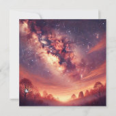 Afdrukbare Herfst Galaxy Melkweg Scrapbook Kaart (Voorkant)