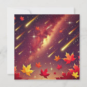 Afdrukbare Herfst Galaxy Meteor Shower Scrapbook Kaart (Achterkant)