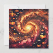 Afdrukbare Herfst Galaxy Pumpkin Spice Scrapbook Kaart (Achterkant)