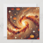 Afdrukbare Herfst Galaxy Pumpkin Spice Scrapbook Kaart (Voorkant)