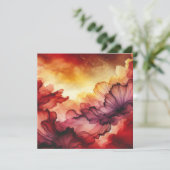 Afdrukbare Herfst Sunset Alcohol Inkt Scrapbook Pa Kaart (Staand voorkant)