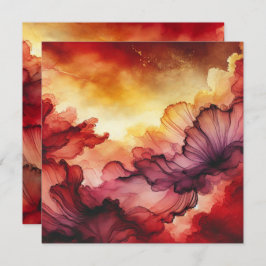 Afdrukbare Herfst Sunset Alcohol Inkt Scrapbook Pa Kaart