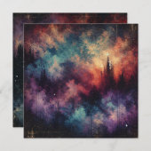 Afdrukbare Herfst Twilight Distressed Ink Scrapboo Kaart (Voorkant / Achterkant)