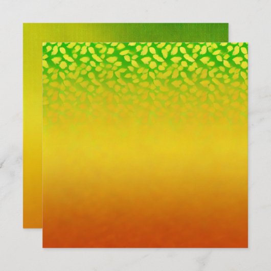 Afdrukbare herfstfading verlaat Ombre Scrapbook Kaart (Voorkant / Achterkant)