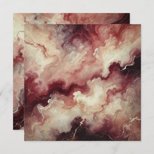 Afdrukbare herfstmarmer Harvest Wine Scrapbook Kaart (Voorkant / Achterkant)