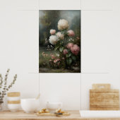 Afdrukbare Hydrangea Muurkunst, Antieke Lente Poster (Keuken)
