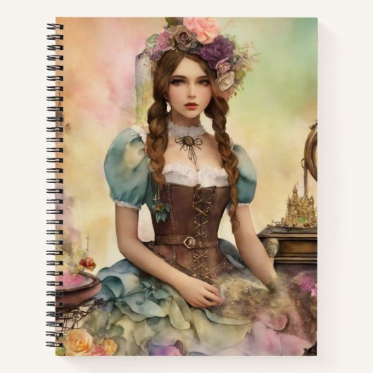 Afdrukbare junk journal naturel vrouw notitieboek (Voorkant)