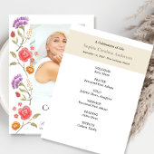 Afdrukbare kant Bloemen Viering van het Life-progr Kaart