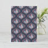 Afdrukbare Kawaii Christmas Fox Mandala Ogee Damas Kaart (Staand voorkant)