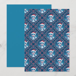 Afdrukbare Kawaii Feestelijke Beer Mandala Diamond Kaart