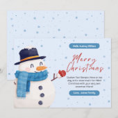 Afdrukbare Kerst Kaart Kerst Kaart Online (Voorkant / Achterkant)