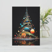 Afdrukbare kerst Kaarten - Abstracte kerst (Staand voorkant)