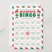 Afdrukbare Kerst Lelijke Trui Bingo Game Kaart (Voorkant)
