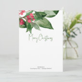 Afdrukbare Kerst Stationery Vakantie Botanicals Feestdagenkaart (Staand voorkant)
