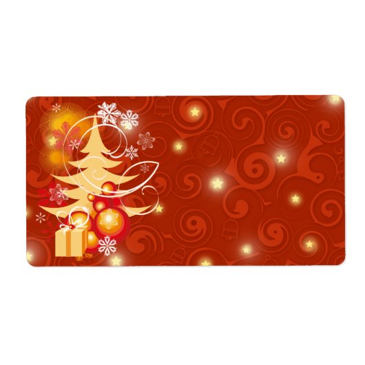Afdrukbare kerstcadeaubonnen etiket (Voorkant)