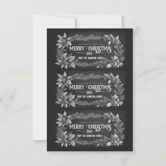 Afdrukbare kerstcadeauetiketten kaart (Voorkant)