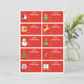 Afdrukbare kerstcadeautags kaart (Staand voorkant)