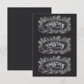 Afdrukbare kerstjaar-cadeau-etiketten kaart (Voorkant / Achterkant)