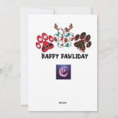 Afdrukbare kerstkaart met stekelvarkens (Achterkant)