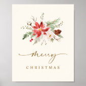 Afdrukbare Kerstmis Wall Art Elegante Boho groen Poster (Voorkant)