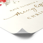 Afdrukbare kerstprint Elegante Boho groen Poster (Hoek)