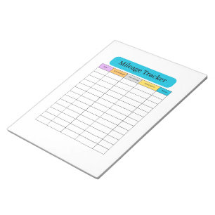 Afdrukbare kilometerregistratie Voertuig kilomet Notitieblok