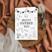 Afdrukbare Kleurplaat Happy Vaderdag Kaart