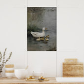 Afdrukbare Kunst van Eendenfamilie, Minimalistisch Poster (Keuken)