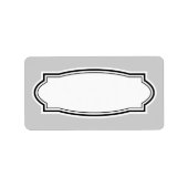 Afdrukbare lege adresetiketten met stijlvolle rand etiket (Voorkant)