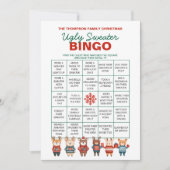 Afdrukbare lelijke trui Bingo spel Feestdagenkaart (Voorkant)