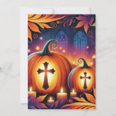 Afdrukbare Levendige Christelijke Halloween Pompoe Kaart (Voorkant)