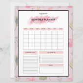 Afdrukbare maandelijkse planner sjabloon (Voorkant)