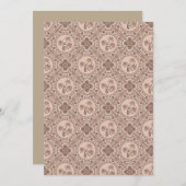 Afdrukbare Mocha Rococo Revival Mandala Geo Tegel Kaart (Voorkant / Achterkant)
