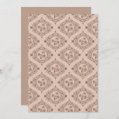 Afdrukbare Mocha Rococo Revival Mandala Retro Ogee Kaart (Voorkant / Achterkant)