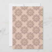Afdrukbare Mocha Rococo Revival Polka Dot Mandala Kaart (Voorkant)