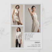 Afdrukbare Model Comp Kaart Sjabloon Ontwerp (Achterkant)