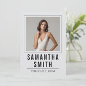 Afdrukbare Model Comp Kaart Sjabloon Ontwerp (Staand voorkant)