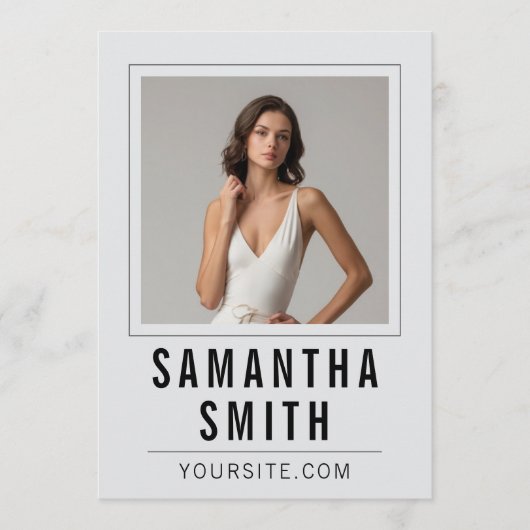 Afdrukbare Model Comp Kaart Sjabloon Ontwerp (Voorkant)