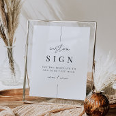 Afdrukbare moderne minimale script bruiloft teken poster